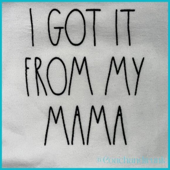 RAE DUNN I Got It From My Mama Onsie, Leggings and Plush Headband 3 Piece Set - Picture 5 of 6